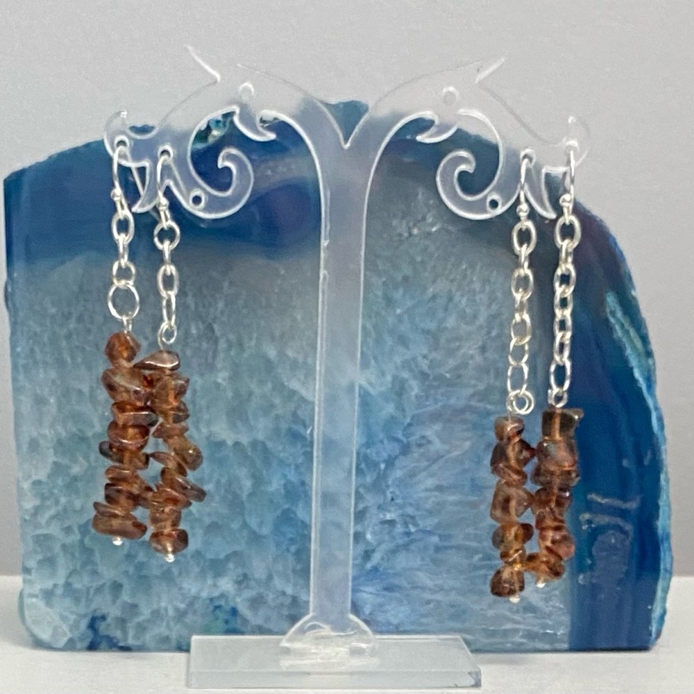 NEW Genuine Amber chip earrings (rare)